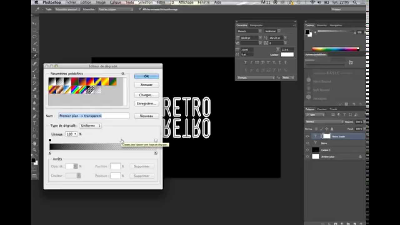 Photoshop - Reflet sur Texte