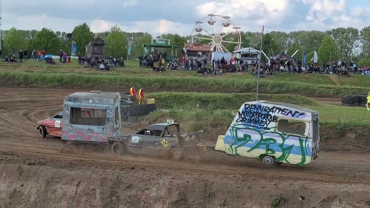 Stockcar Grimmen Mai 2024 Am Sonntag Wohnwagen Rennen