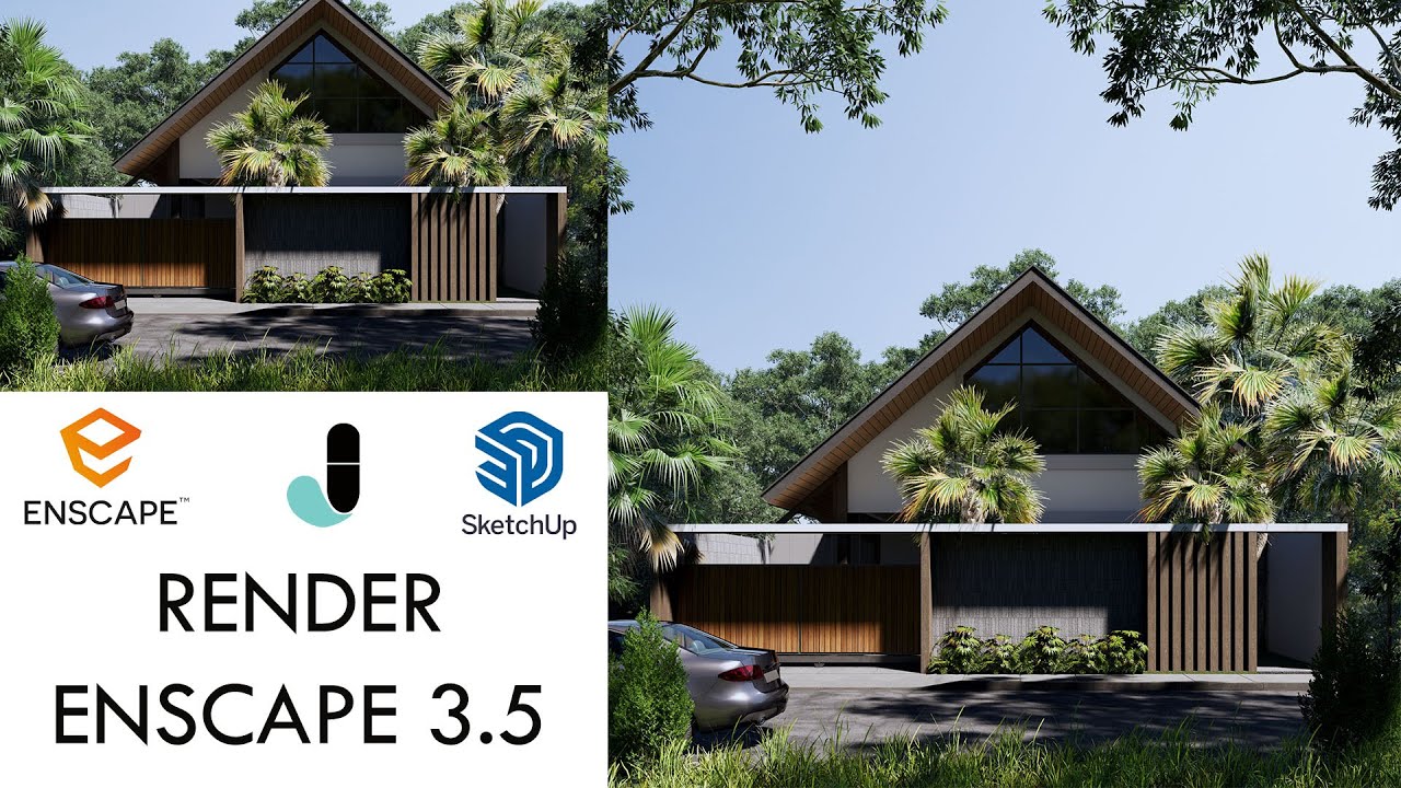 TUTORIAL !! RENDER REALISTIC EXTERIOR #5 || ENSCAPE 3.5 ||