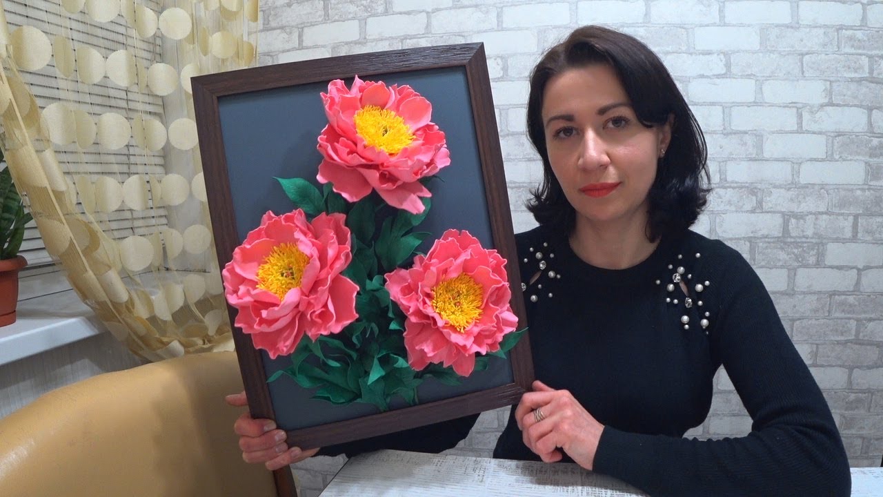 DIY. Gorgeous peonies. Шикарные пионы из фоамирана.