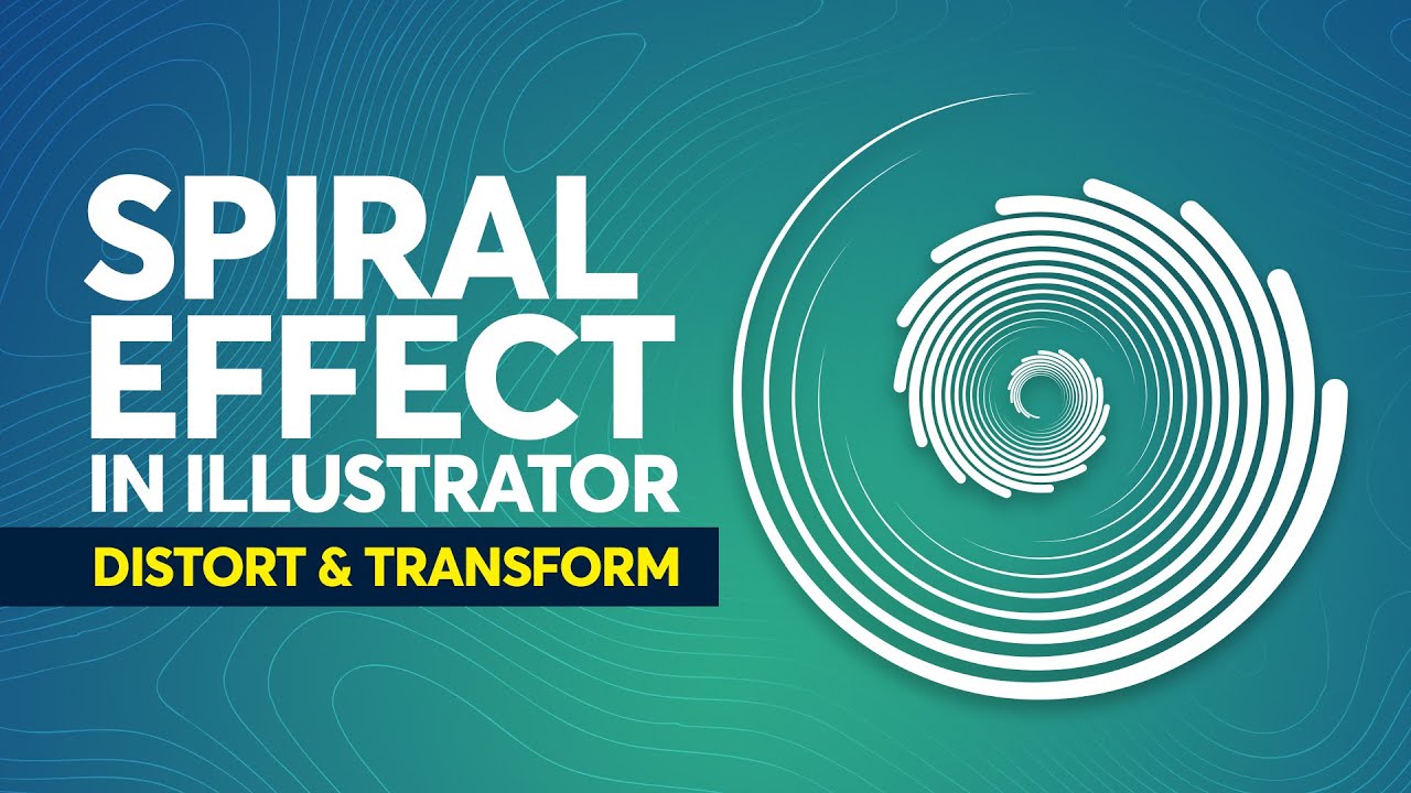 How to Create Spiral Effect in Illustrator Tutorial - Distort & Transform Effect