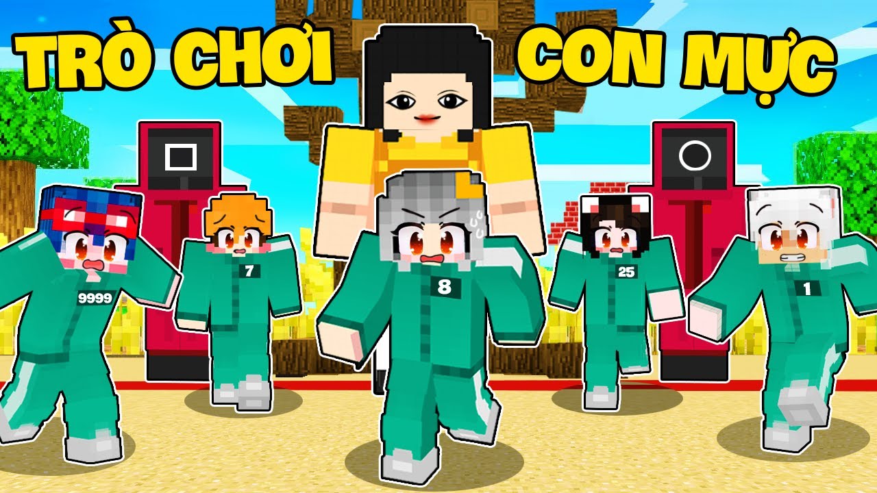 Sammy Thử Thách 24H Thoát Khỏi TRÒ CHƠI CON MỰC: Đèn Xanh Đèn Đỏ Trong Minecraft