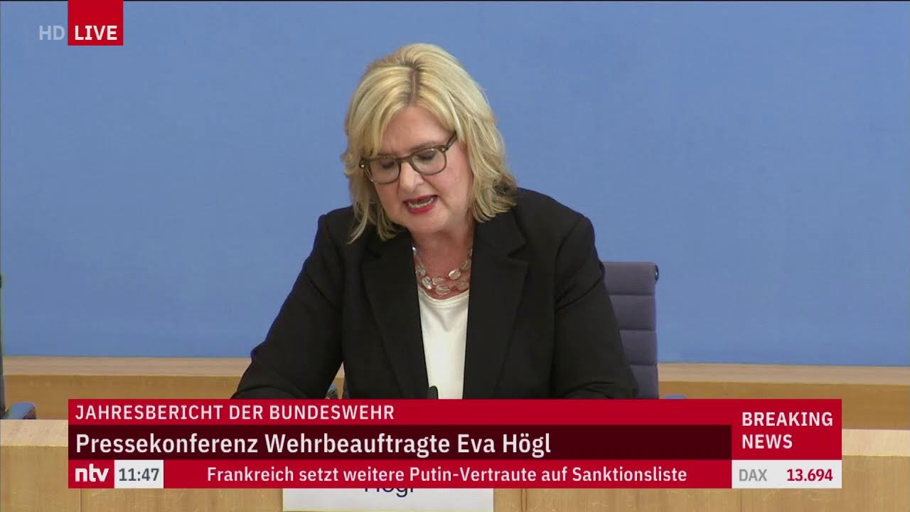 LIVE: Wie steht es um die Bundeswehr? Wehrbeauftragte H&ouml;gl stellt Jahresbericht f&uuml;r 2021 vor
