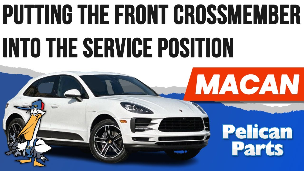 Установка передней поперечины Porsche Macan в рабочее положение (2015–2023 GTS / Turbo)