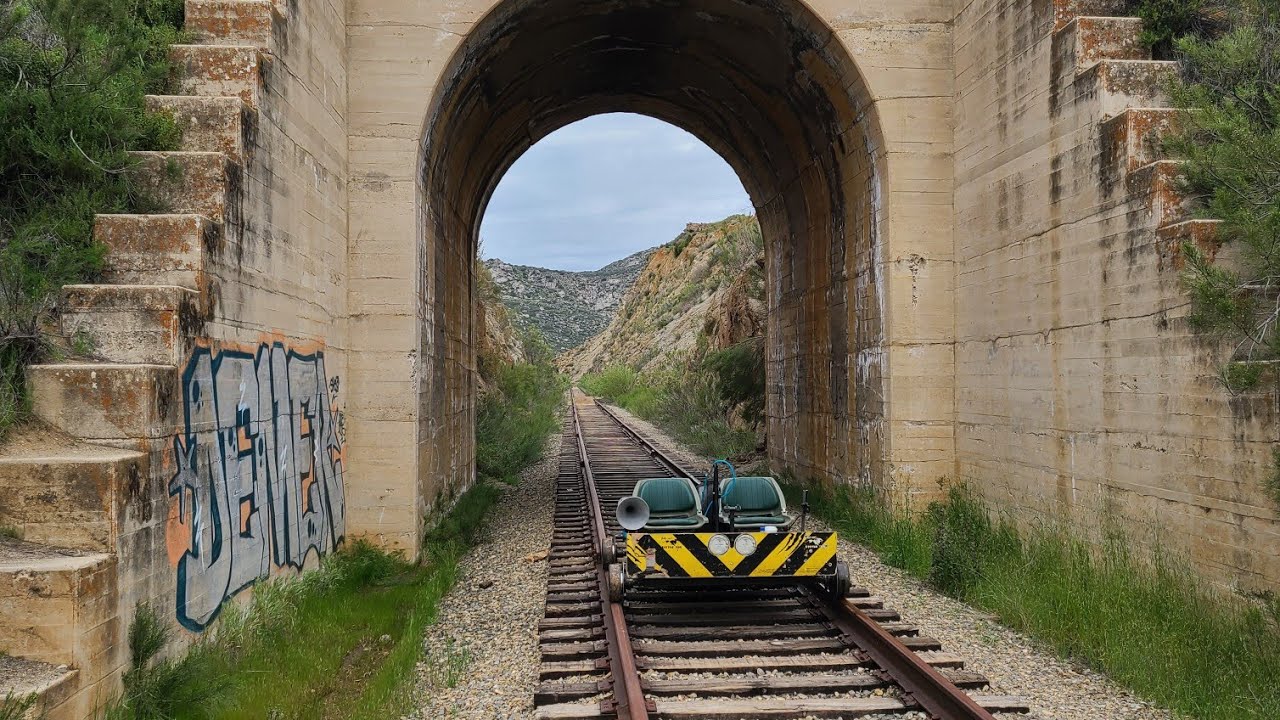 Railcart ride through Tecate, Mexico
