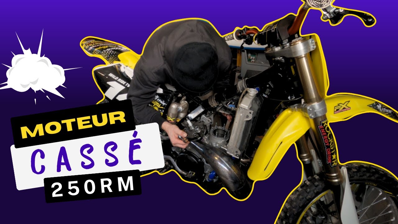 Moteur de ma cross cassé LE 250 RM EST HS!!! (épisode 1)