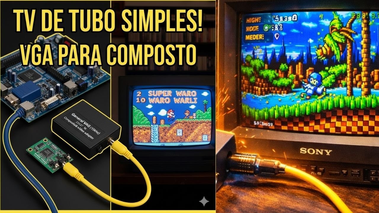MiSTer FPGA em Qualquer TV CRT! O Guia Definitivo de Vídeo Composto (VGA to Composite).