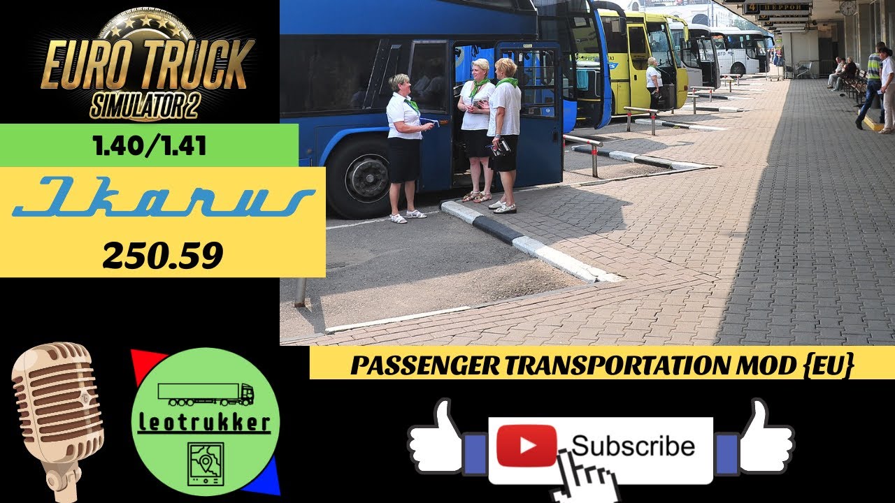 ETS 2 1.40/1.41●Passenger Transportation mod●Review & test drive/Обзор и тест драйв🎙