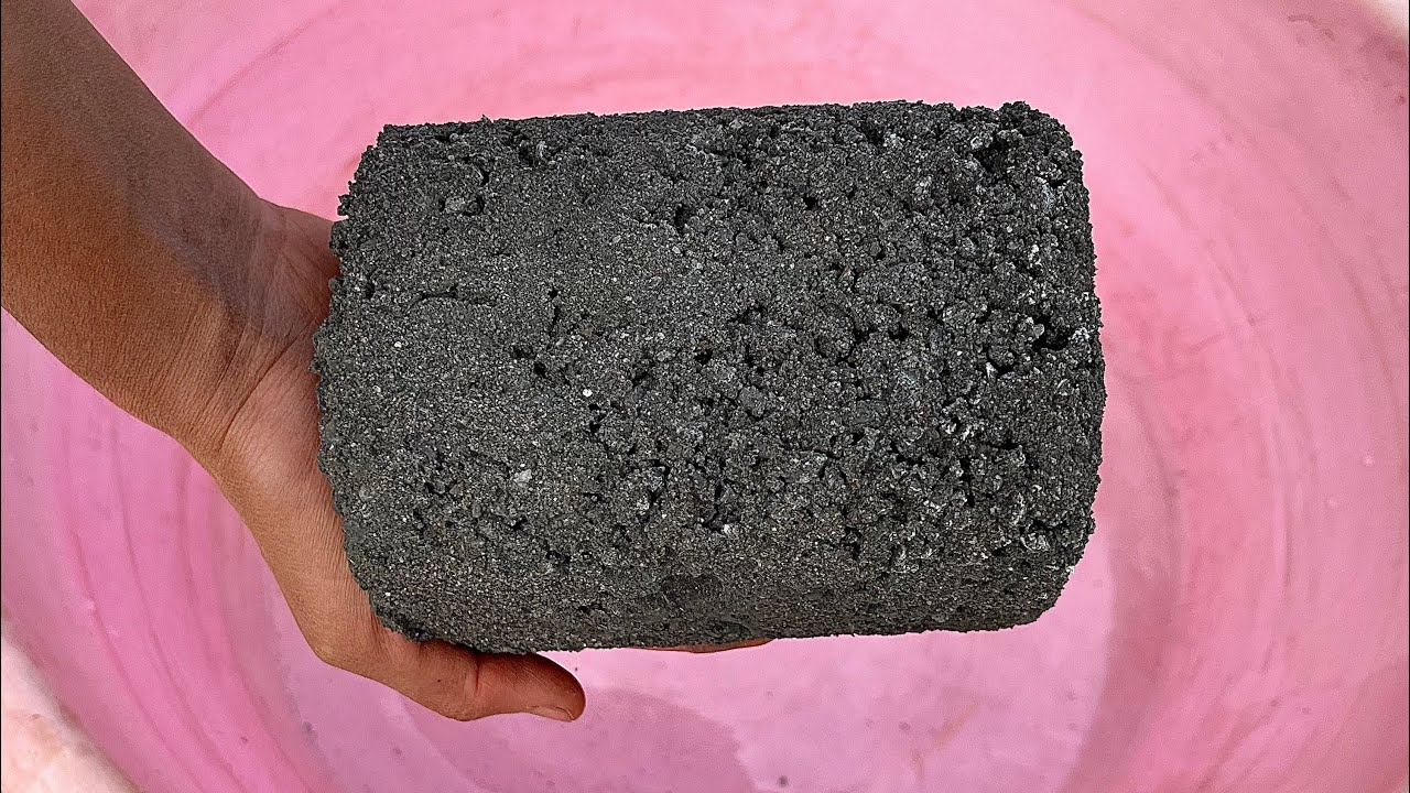 New | Black Concrete Water crumbling ASMR 