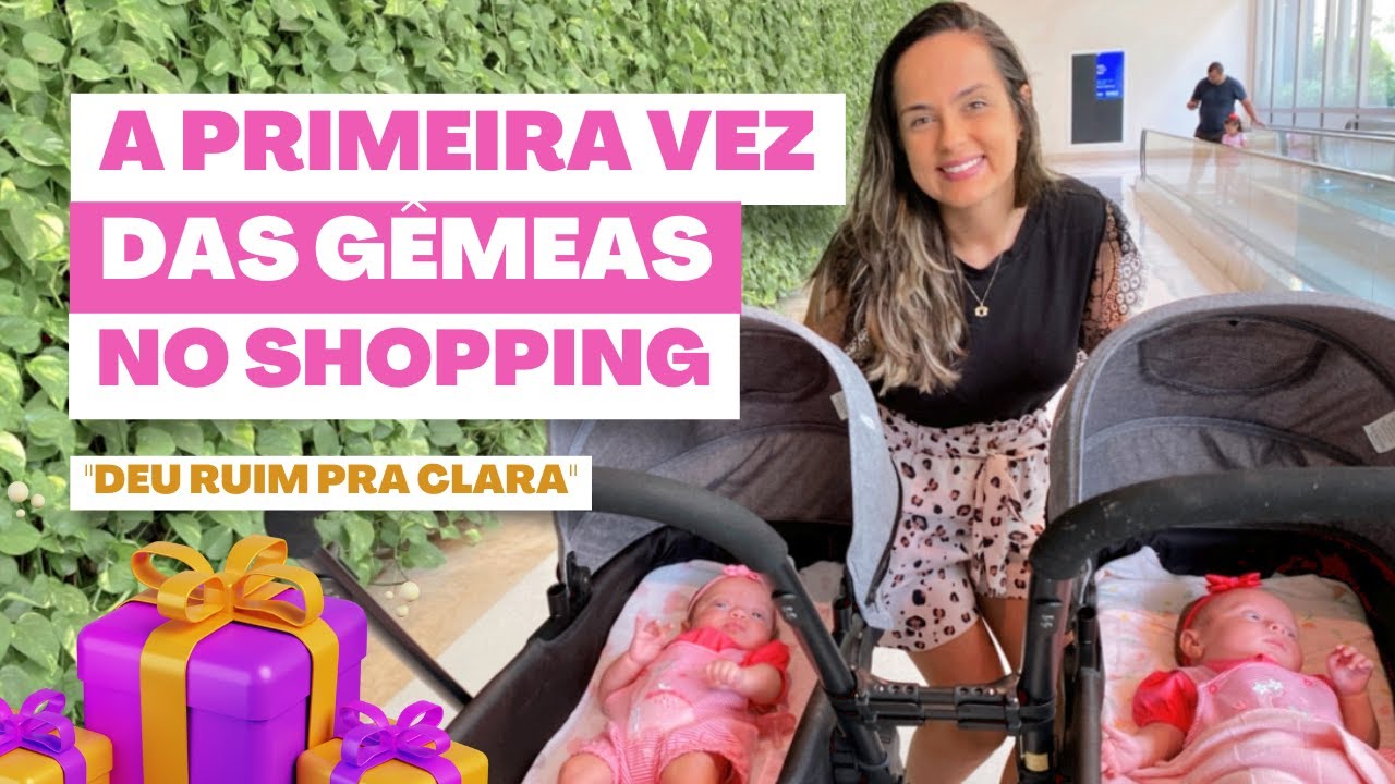 PRIMEIRO PASSEIO NO SHOPPING COM AS GÊMEAS | O Carrinho Não Passou nas Lojas - Vlog Completo