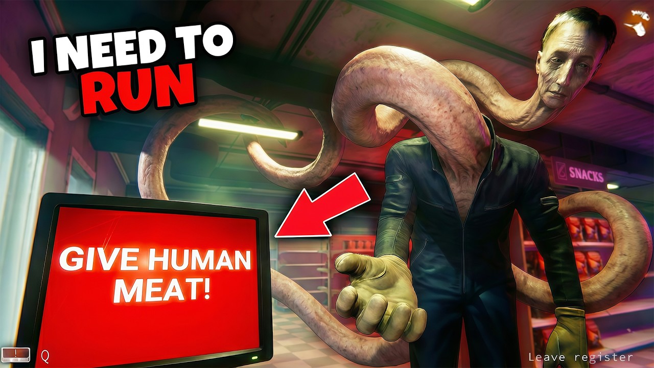 Working the Night Shift at a DEMON Supermarket! 😨🛒 Hellmart Ep.1
