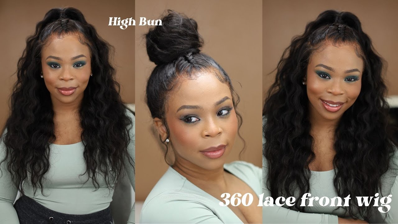 360 WIG INSTALL 🔥|  HALF UP HALF DOWN ANF HOW TO HIGH BUN | NO GLUE | GeniusWigs