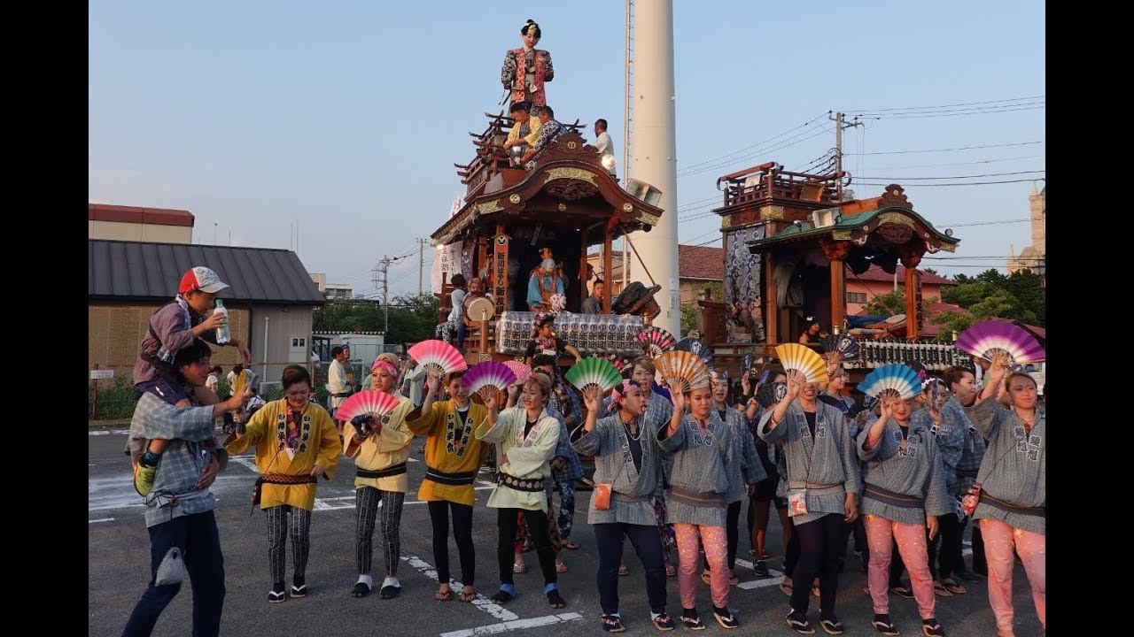 令和元年（2019年） 真鍋のまつり 真鍋新町の山車 最終日の競演会場入り（茨城県土浦市）
