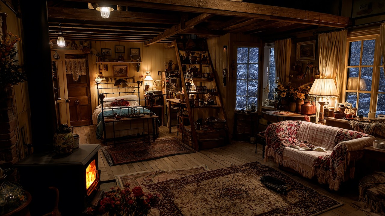 🔴The Cabin Where No One Had Come for Many Winters | Gentle Fireplace Sounds for Deep Rest