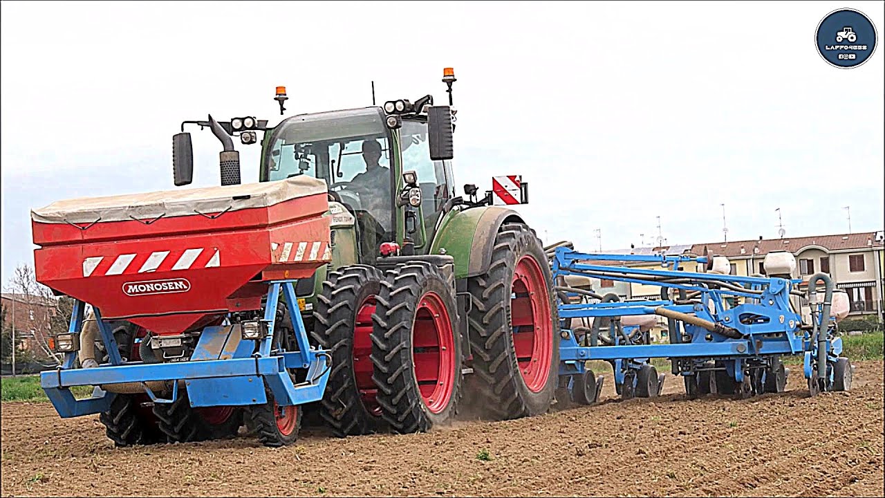 Fendt 724 Vario S4 + Monosem - NG Plus 4 12 rows & hopper | Team Anselmi | Big corn seeding 2023