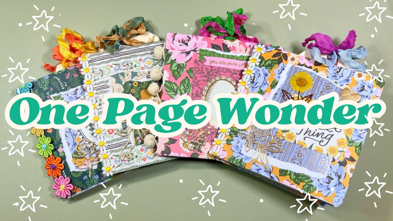 One Page Wonder 🦋 Mini Albums & Journals ✨ TUTORIAL featuring Blissful Prints Stamps