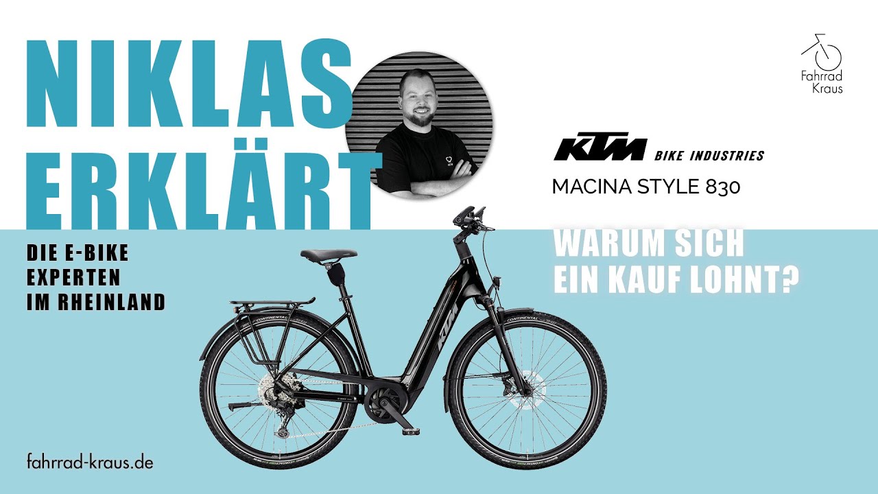 KTM Macina Style 830 E-Bike - Komfort bei maximaler Power - Tiefeinsteiger - Kettenschaltung