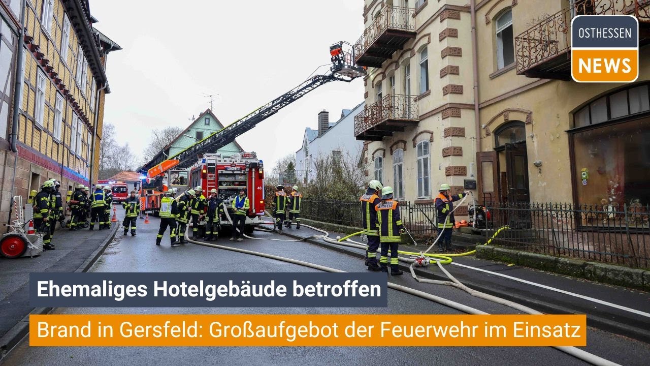 GERSFELD (RHÖN): Brandstiftung nicht ausgeschlossen - Großaufgebot der Feuerwehr im Einsatz