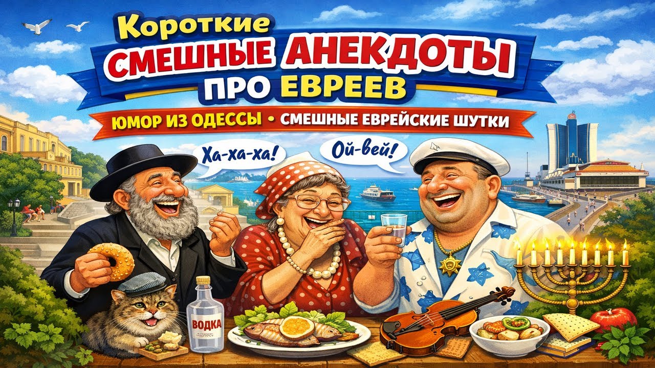 Короткие смешные анекдоты про евреев, юмор из одессы, смешные еврейские шутки
