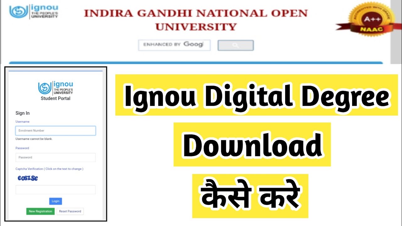 Ignou Digital Degree Download Procedure | Mister Ignou #ignou #result #download #degree #certificate