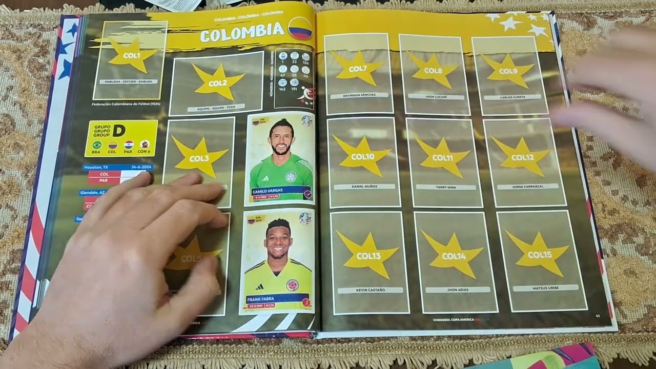 COLANDO FIGURINHAS ÁLBUM COPA AMÉRICA 2024 PANINI - CAPA DURA - PARTE 2 - ÁLBUM 20% COMPLETO