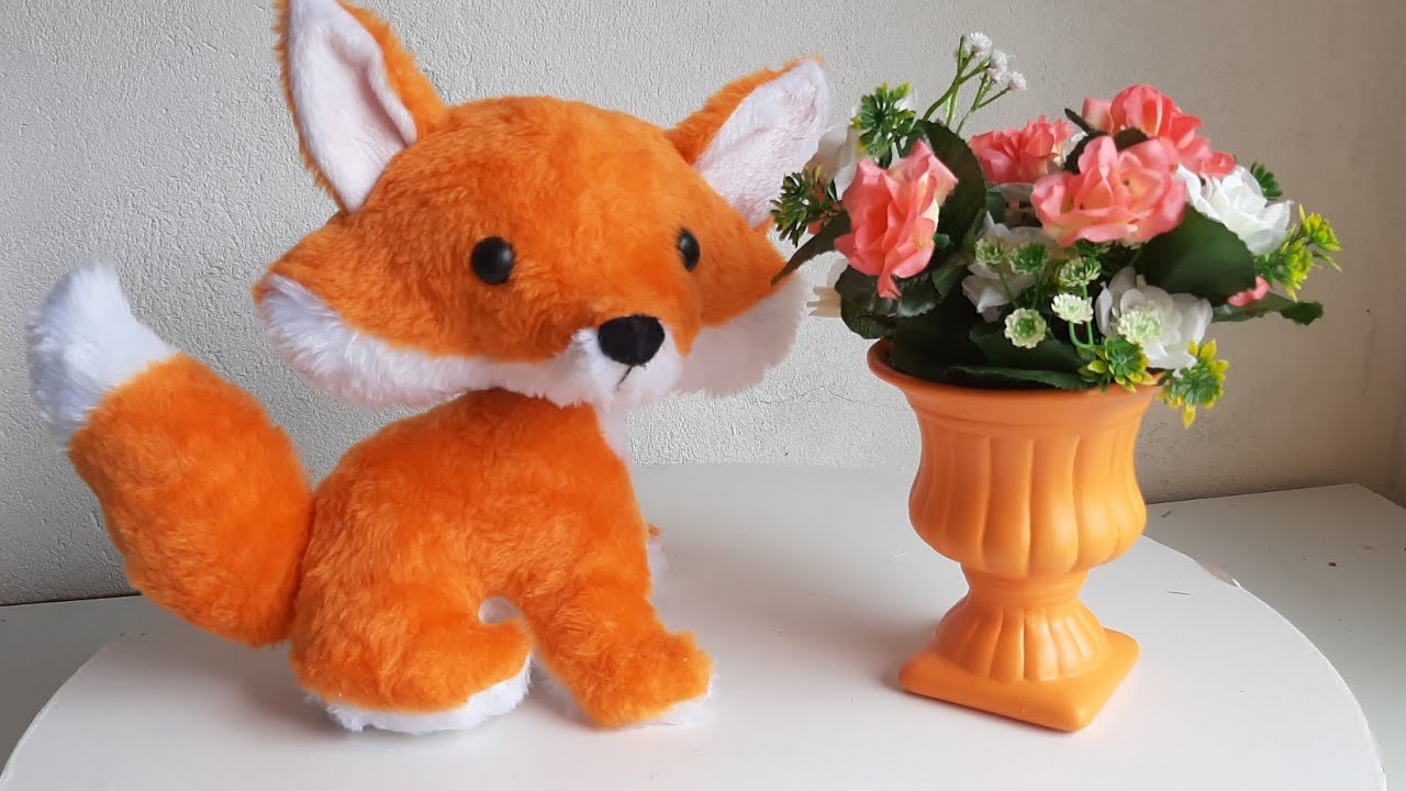 DIY | Raposa de pelúcia faça você mesma | Passo a passo | molde por e-mail🦊🦊🦊