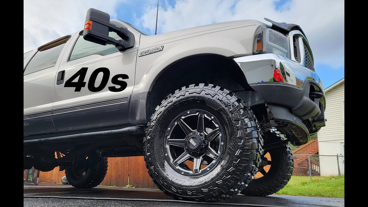КАК УСТАНОВИТЬ 40-ДЮЙМОВЫЕ ШИНЫ НА EXCURSION F250 F350