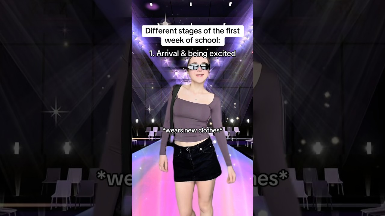 The different stages of the first week of school #pov #relatable #skit #comedy