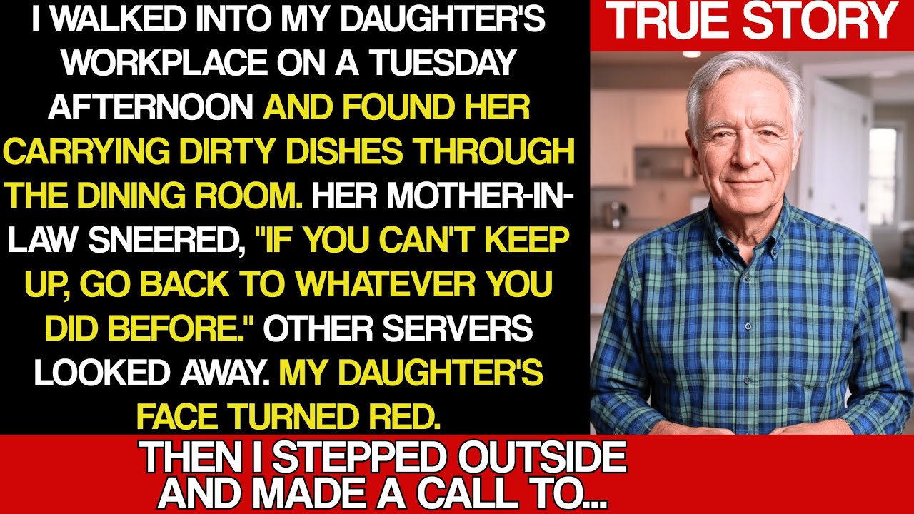 I Found My Daughter Serving Dishes... Her Mother-In-Law Sneered: 
