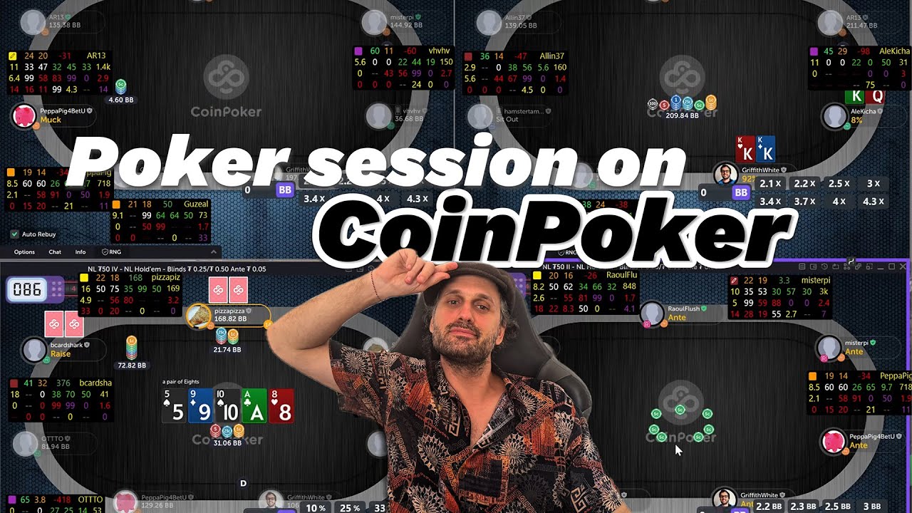 Poker session on CoinPoker