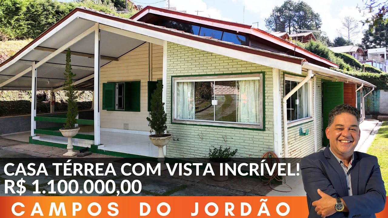 🍁 CASA TÉRREA COM LINDA VISTA EM CAMPOS DO JORDÃO - ALTO DA VILA INGLESA - R$ 1.100.000