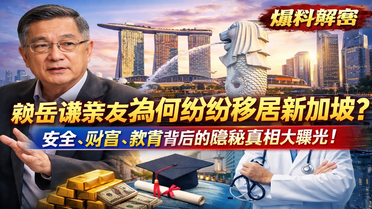 台湾中天名嘴赖岳谦亲友为何纷纷移居新加坡？背后隐藏的安全秩序、低调财富逻辑、顶级教育与医疗优势，以及他们如何利用这些资源实现家庭稳健管理和战略性生活布局#香港#臺灣#新加坡#馬來西亞 #華人 #美國
