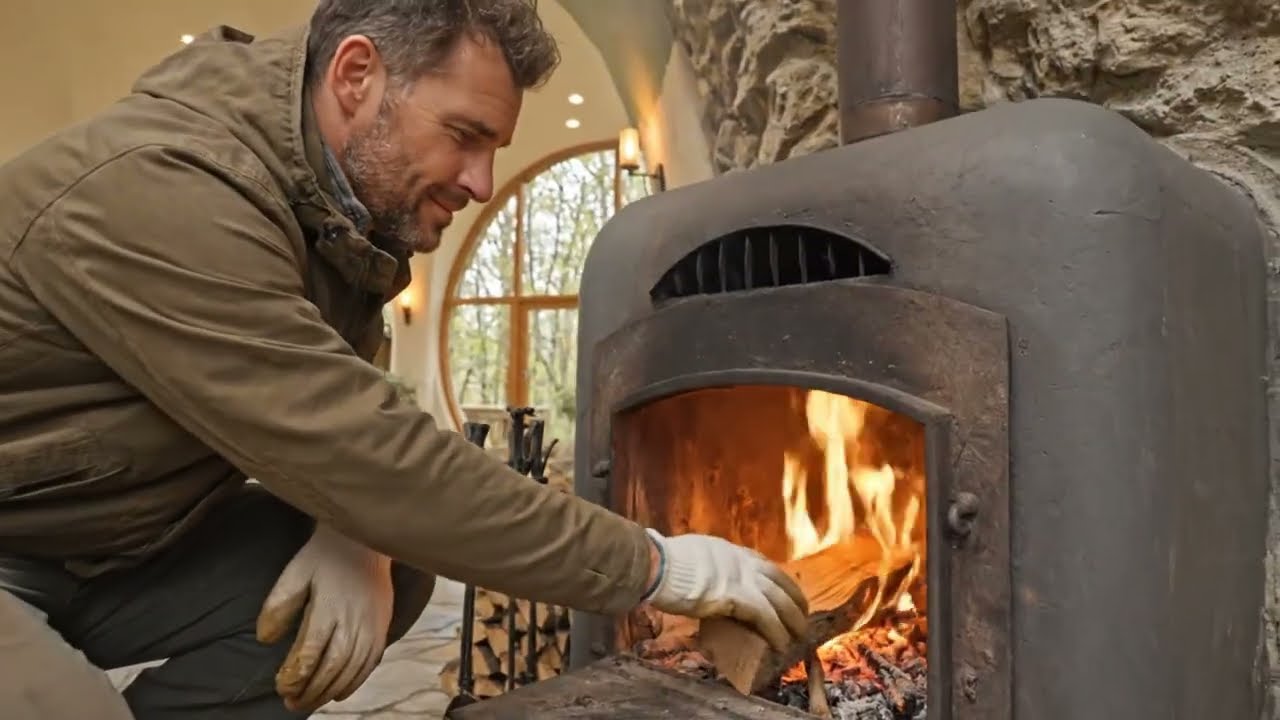 Building a house in the forest (ASMR) - This man built a mini house inside a rock hollow by himself