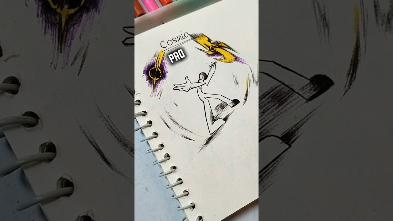 How to Draw stickman Noob to ultra Pro with ( Gold, cosmic, angel) #shorts #stickman #howtodraw
