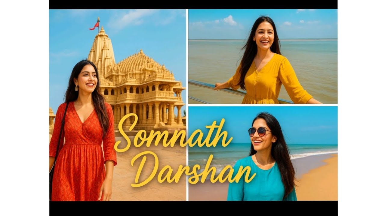 Somnath Temple & Beach vibes | Divine journey in Gujarat 🌊🛕 #Somnath #TravelVlog #Gujarat