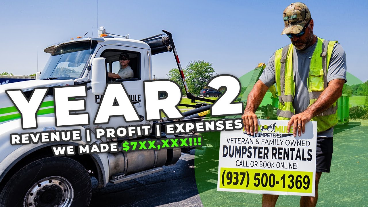 Our 2nd Year Dumpster Rental Business Income 💰 (Profit, Revenue & Costs Breakdown)