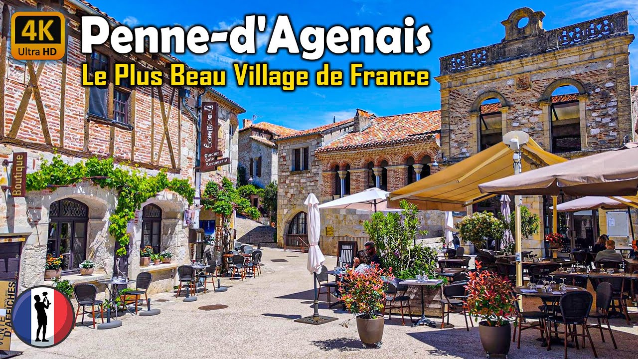 🇫🇷 PENNE-D'AGENAIS 🏡 Most Beautiful Village of France, Nouvelle Aquitaine, Walking Tour [4K/60fps]