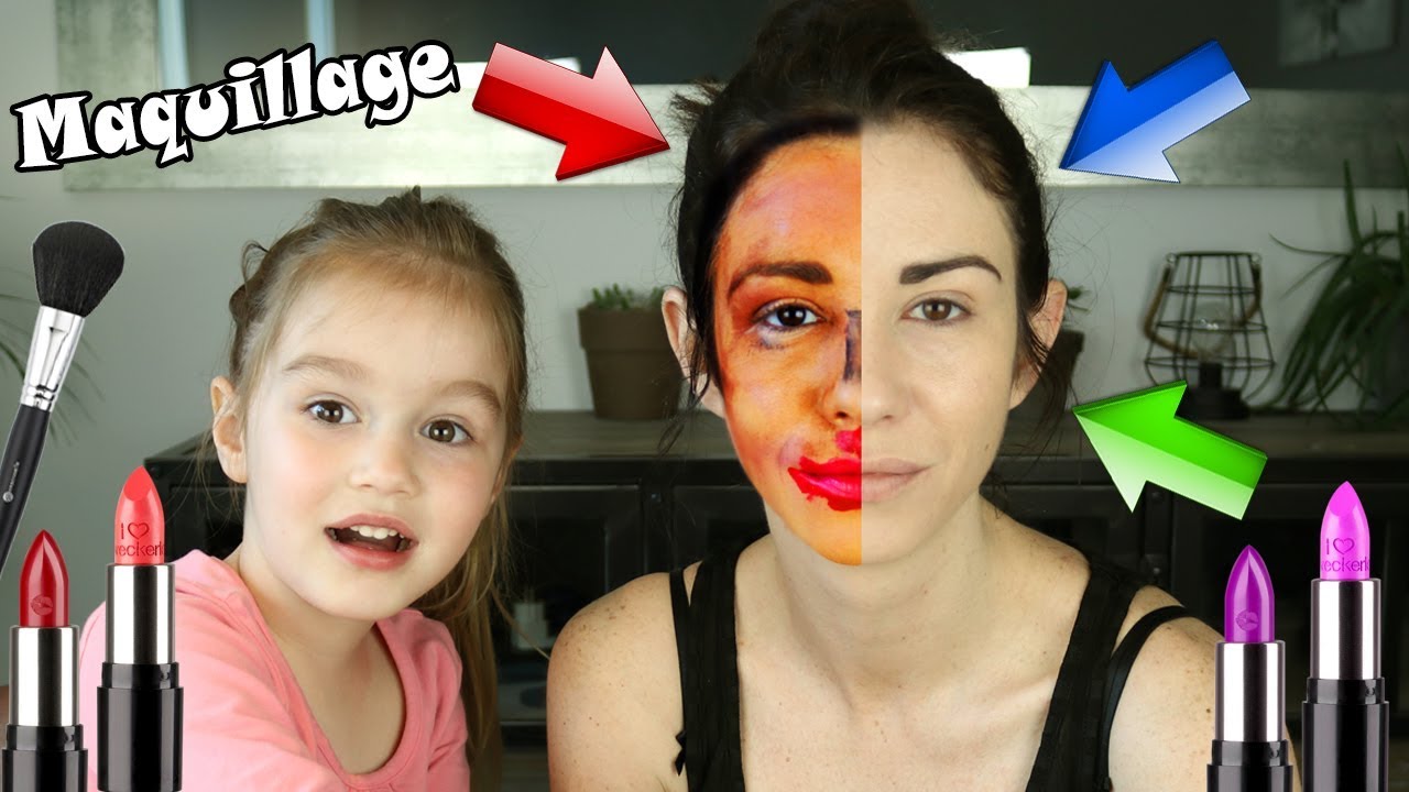 TRANSFORMATION de Maman avec du MAQUILLAGE ! Ellie maquille Mamounette ! C'est la CATA !