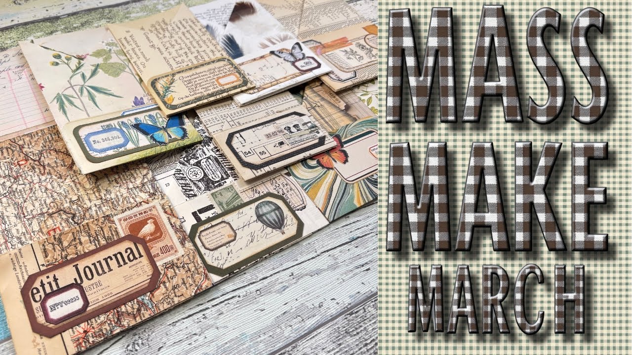 MASS MAKE MARCH EP 2. Create 5 pockets from just 1 bookpage. #massmakemarch2025
