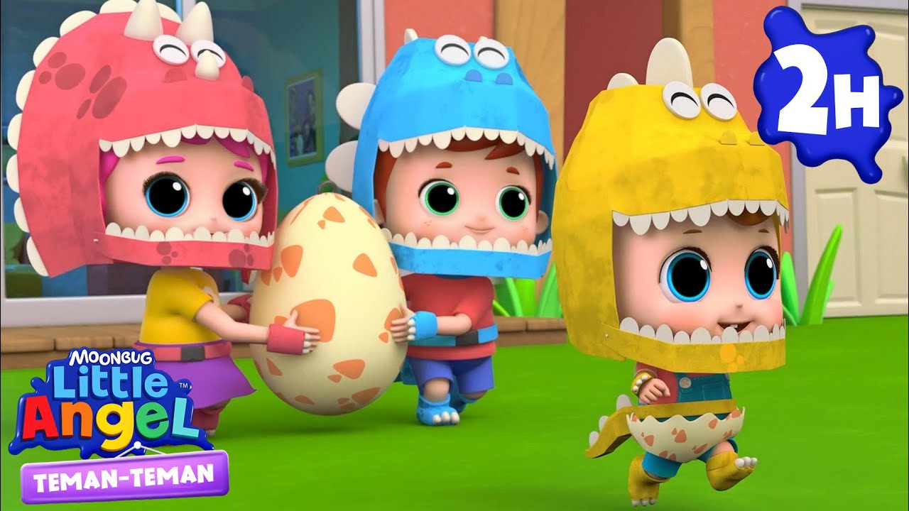 Dinosaurus Kecil Berpesta! | Little Angel | Lagu Anak Favorit | Nursery Rhymes Indonesia