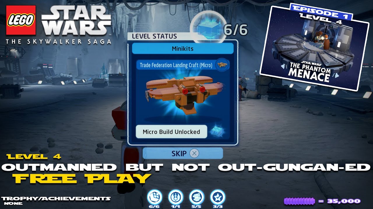 Lego Star Wars The Skywalker Saga: Уровень 4. Превзойденный людьми, но не гунганами. СВОБОДНАЯ ИГ...