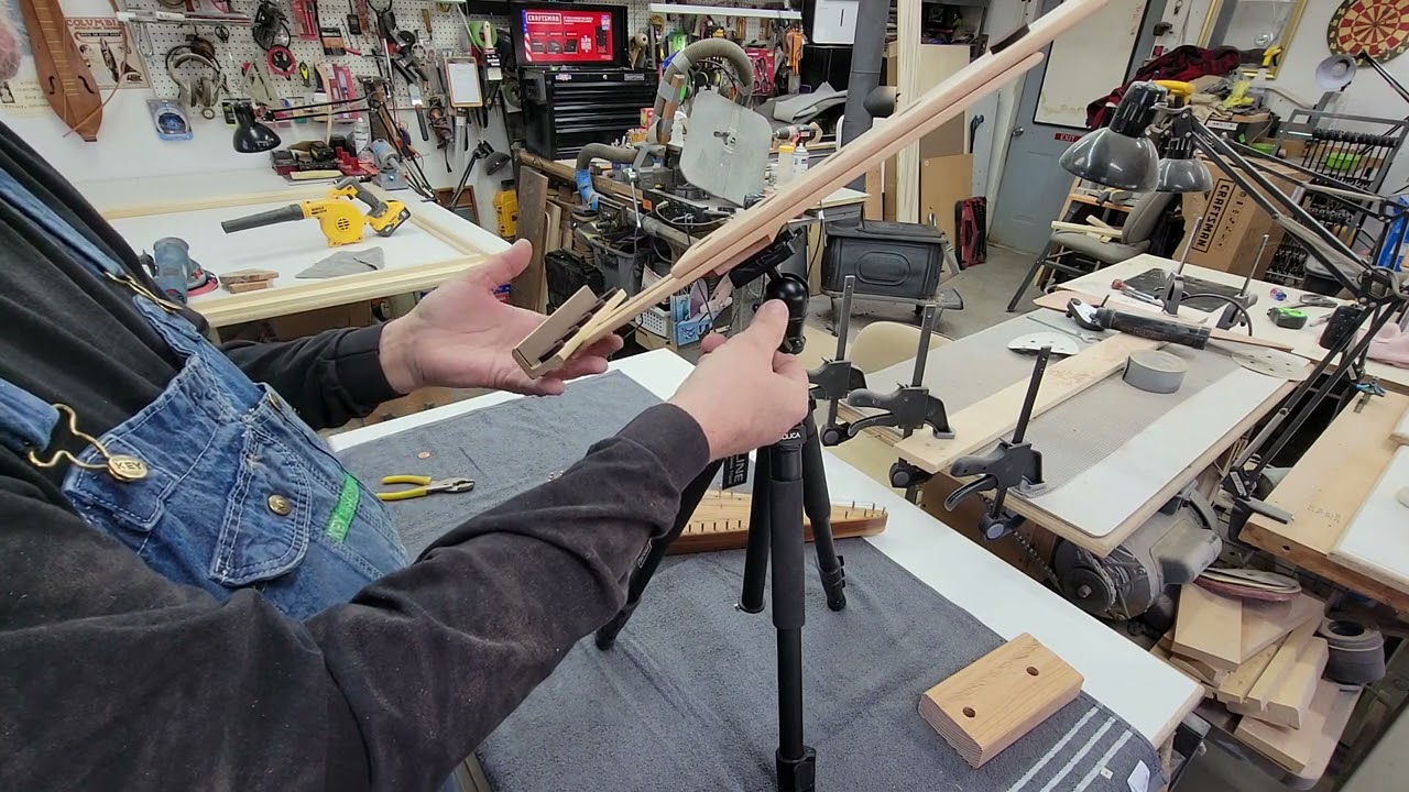 Setting Up a Bowed Psaltery on a Camera Tripod for Playing