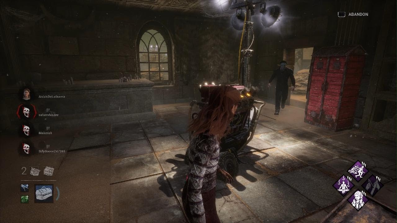 A little Nancy Wheeler escapes Michael Myers