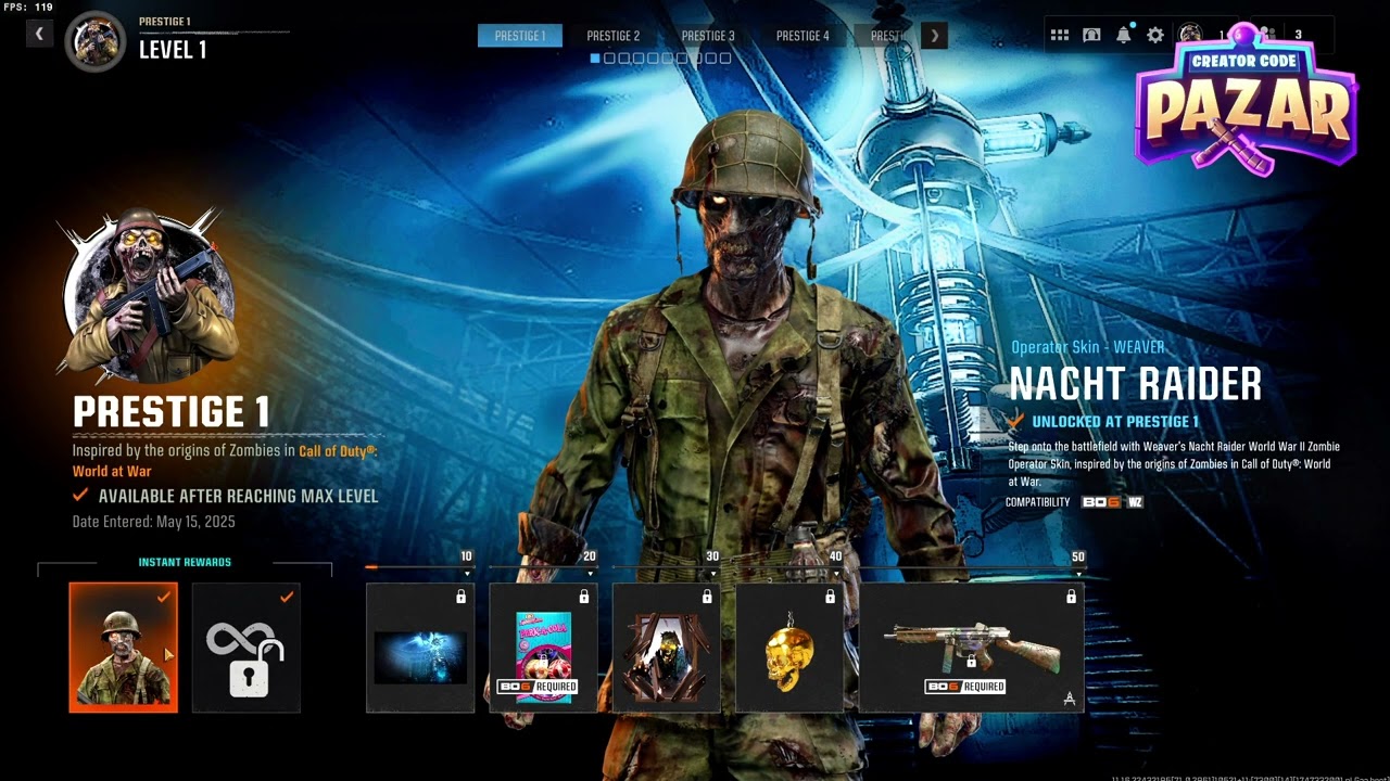 How to Unlock the Zombie Solder (Nacht Raider) Skin Call of Duty Warzone Quick Guide