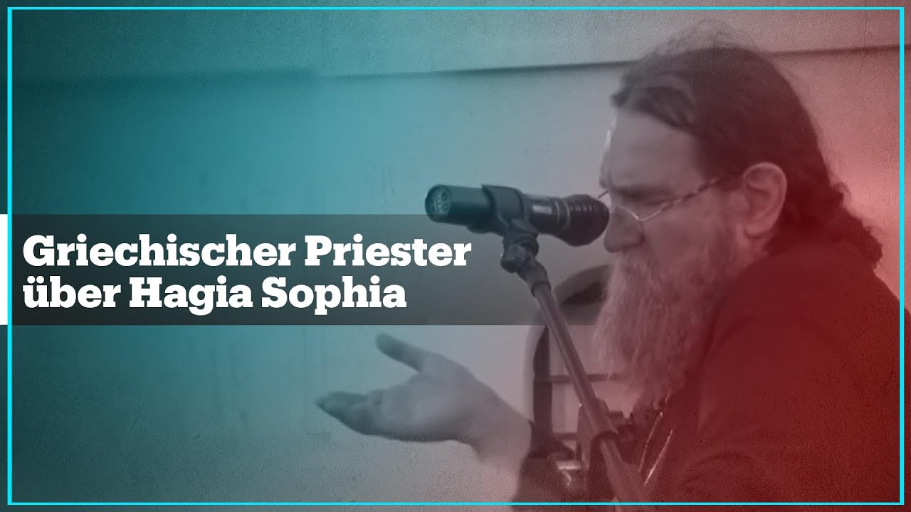 Griechischer Priester über Hagia Sophia
