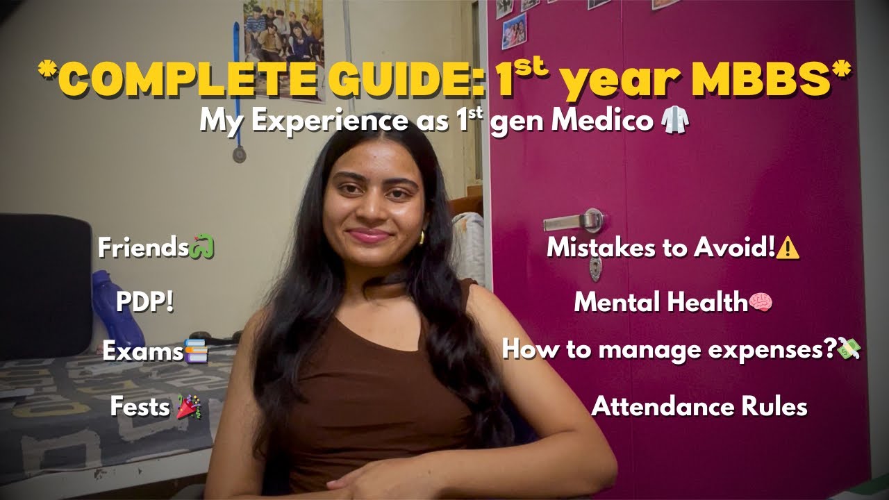 1st year of MBBS: Mistakes to Avoid⚠️ | My Experience & Complete Guide | Exams, Friends, PDP & more