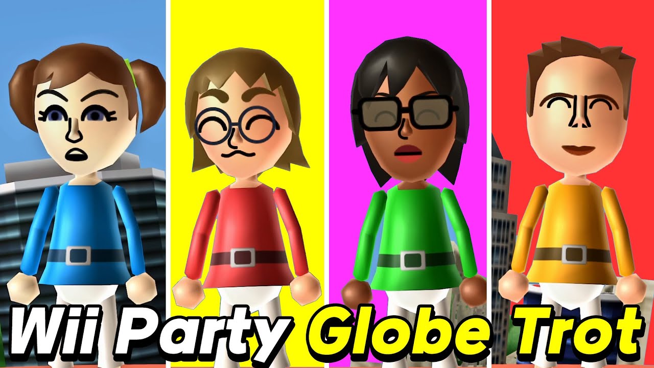 Globe Trot gameplay Hanna vs Siobhan vs Ai vs Barbara | Wii Party - AlexgamingTV