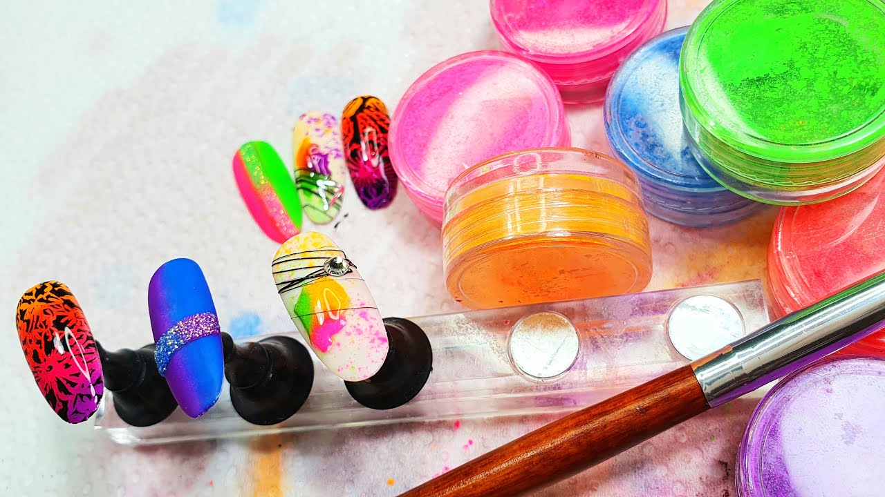 Neon Pigment Nailart - Stamping, Verlauf und mehr | Tutorial #29