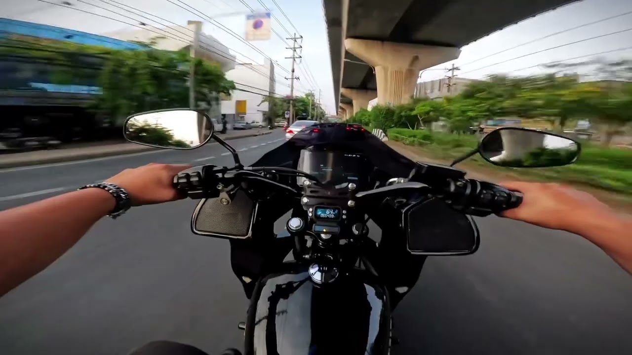 ขับโครตมัน harleystreetbob มันมากกก🖤🏍️ #harleystreetbob 