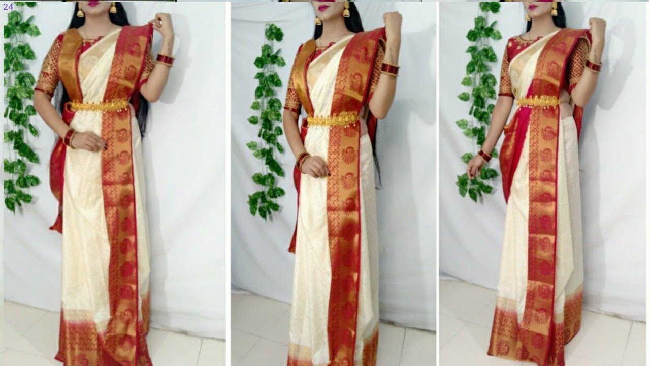 Try this Bengali Draping Style to look more Beautiful/Saree Wearing New Style/How to wear saree
